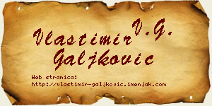 Vlastimir Galjković vizit kartica
